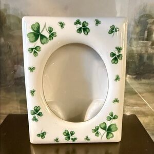 Lefton Shamrock Ceramic Picture Frame